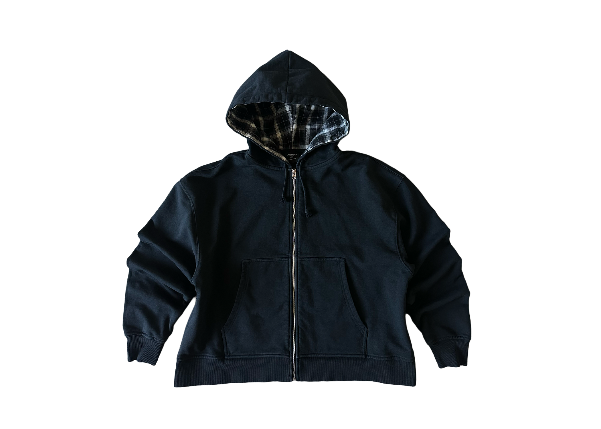 Plaid Hoodie Zip